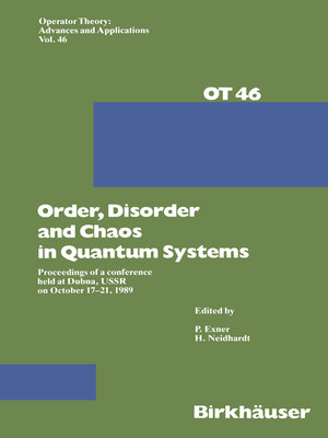 cover image of Order,Disorder and Chaos in Quantum Systems